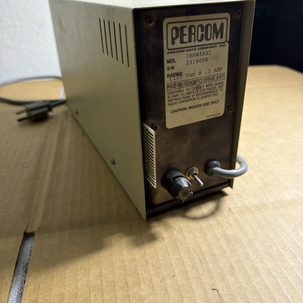 Vintage Percom IBM44AX1" Floppy Disk Drive for Atari UNTESTED