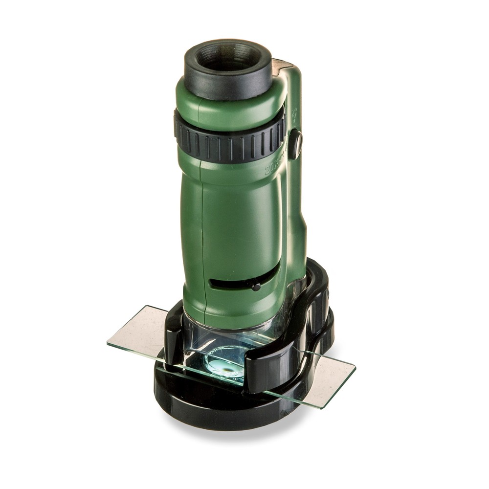 Carson MicroBrite 20x-40x Zoom Pocket Microscope, LED Lighted MM-24