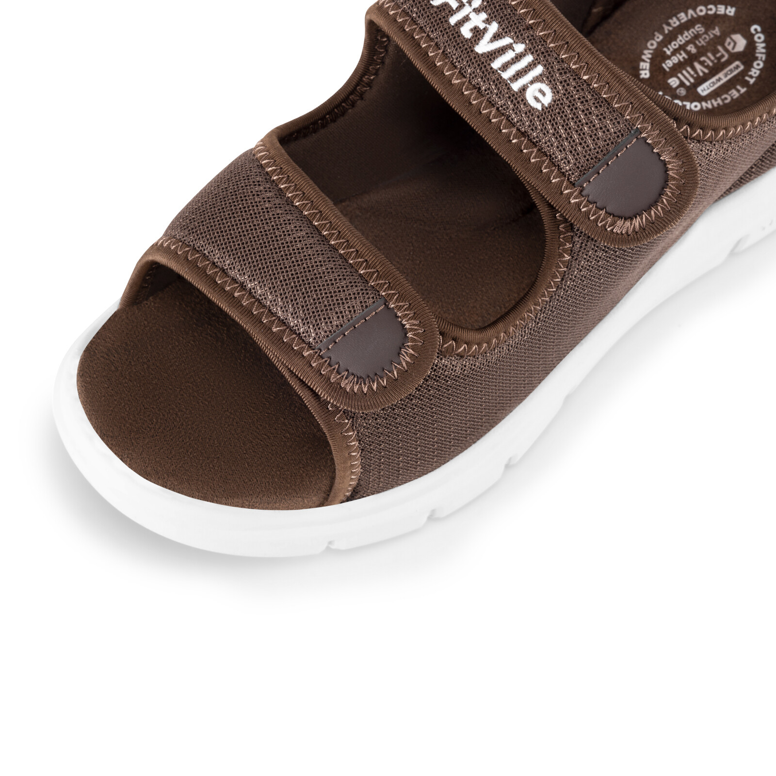 FitVille Mens Diabetic Sandals Casual Comfort Outdoor Sport Adjustable Shoes