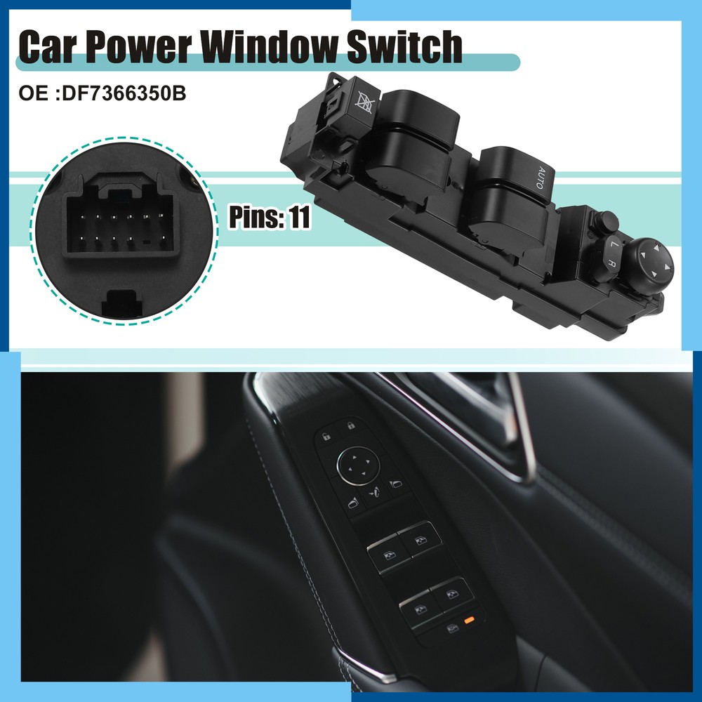 Pack (1) Front Left Driver Side Master Power Window Switch for Mazda 2 2011-2014