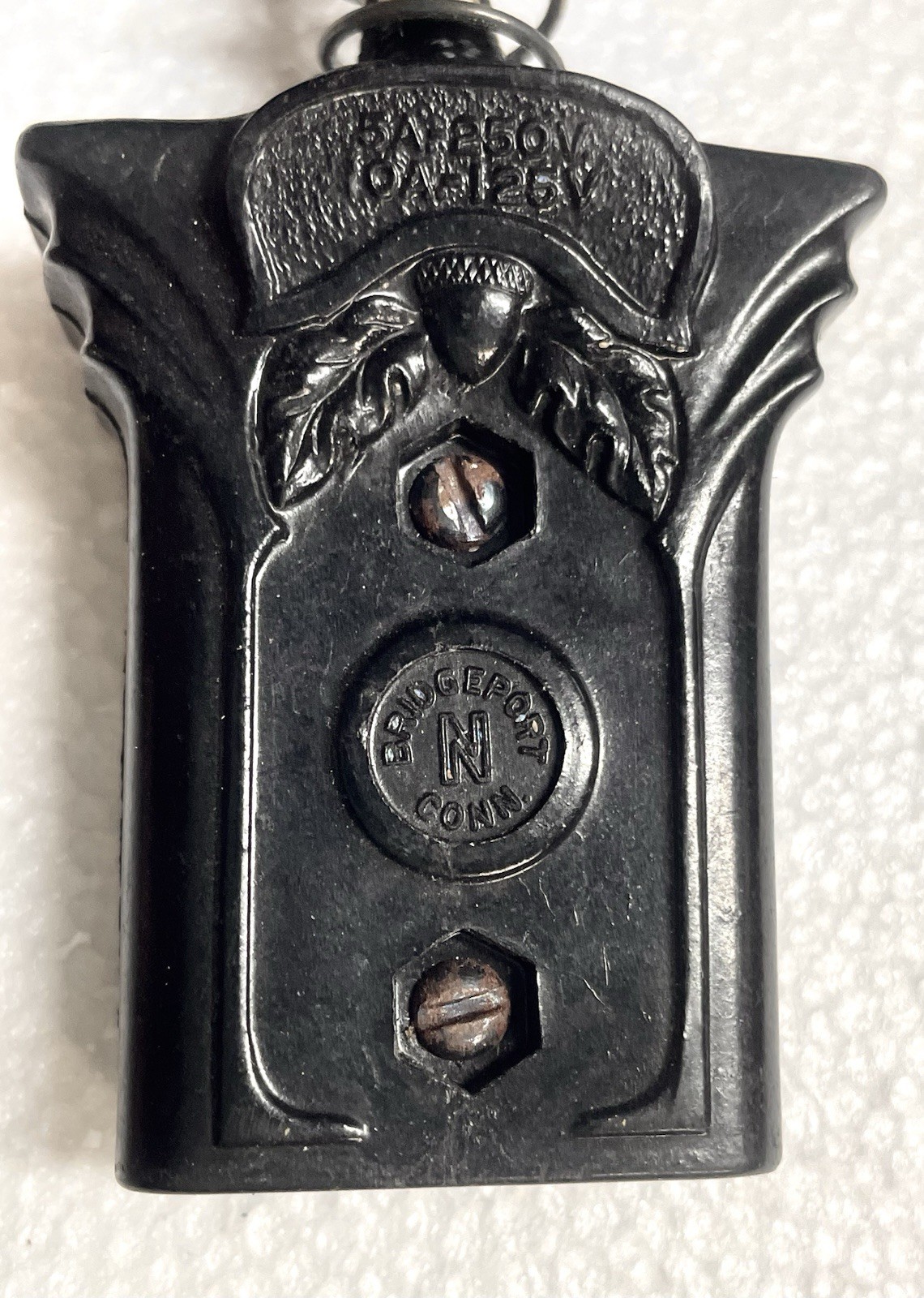 Antique Vintage 6' Cloth 2-Prong Appliance Cord Bakelite "N" Logo Art Deco NICE