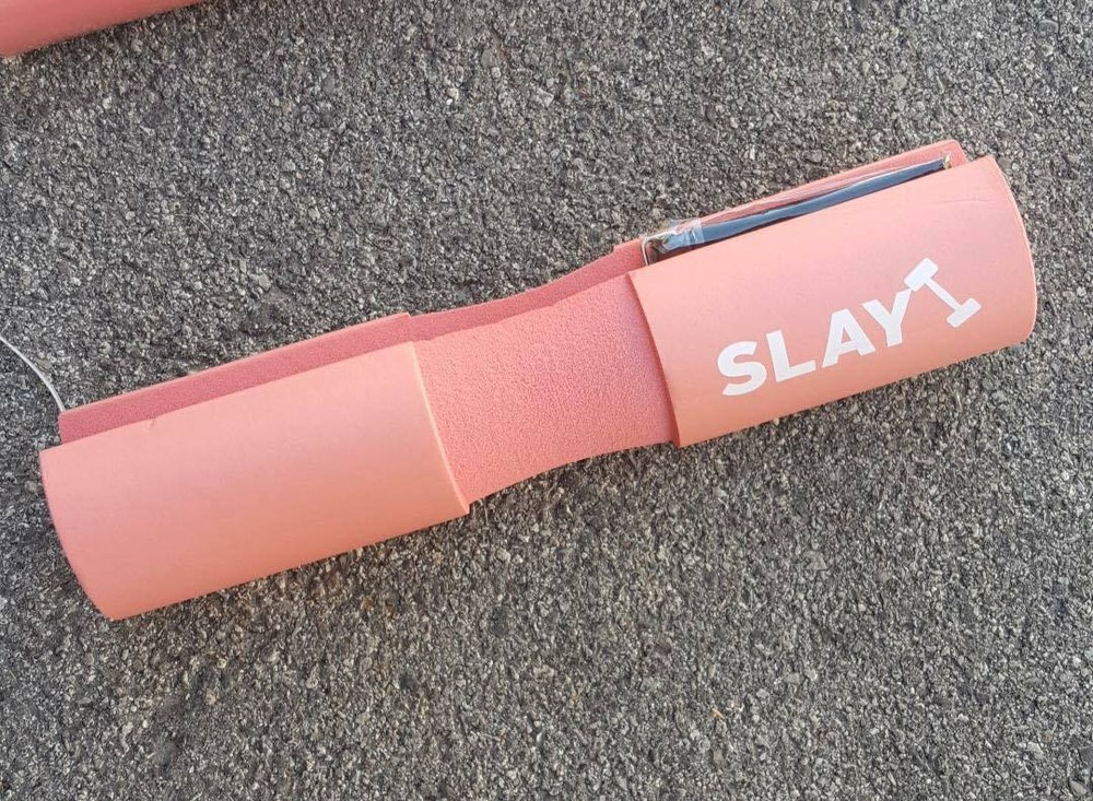 Thick Olympic Bar pink "slay" bar pad