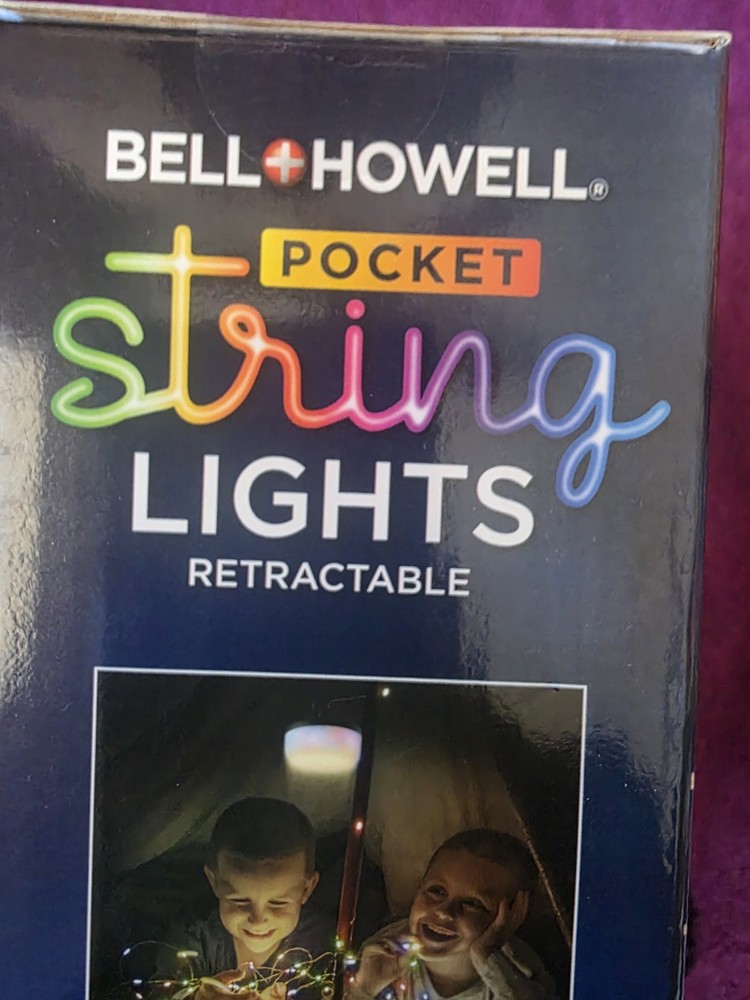 Bell + Howell Pocket String Lights - 50 Ft, 125 LED - Retractable + Recharchable