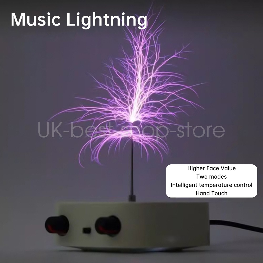 Tesla Coil Plasma Music Loudspeaker Bluetooth Touchable Artificial Lightning DIY
