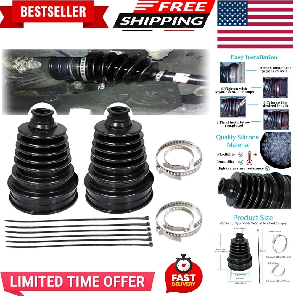 Universal CV Boot Kit Split Joint Gaiter Stretchable Replacement Car Auto Parts