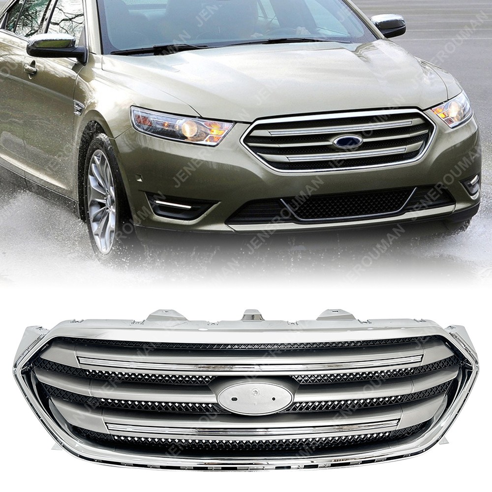 Chrome Grille For 2013-2019 Ford Taurus Front Bumper Upper Grill Mesh Grille