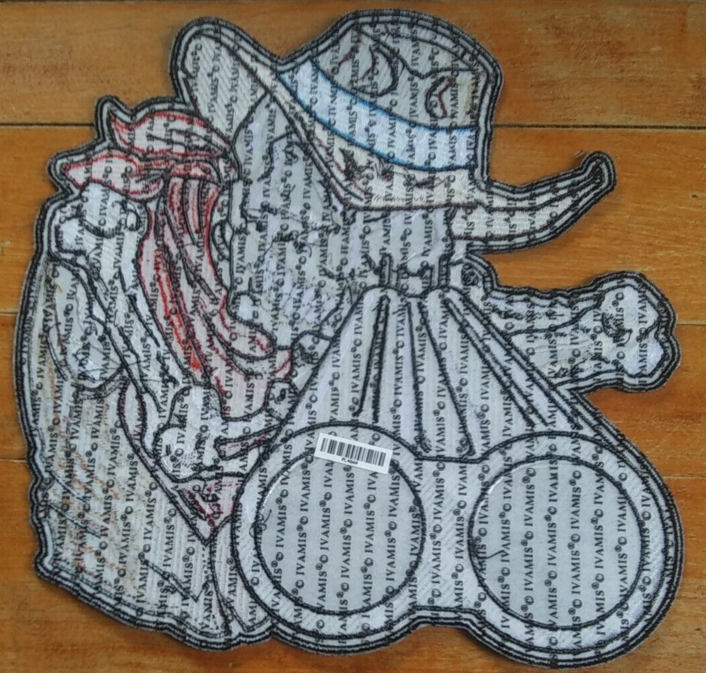 Large Embroidered Back Patch ~ Shotgun Cowboy Skeleton Biker Jacket PATCH