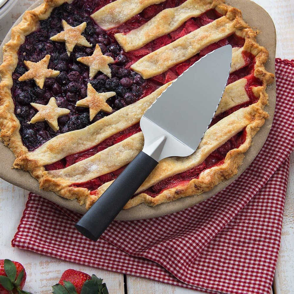 Cutlery Serrated Pie Server Black Handle Pack of 2