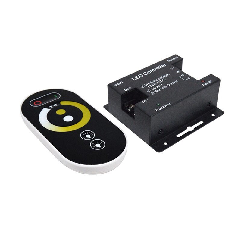 DC12-24V 12A 18A LED Strip Light RF Touch Remote Controller Dimmer for SMD COB