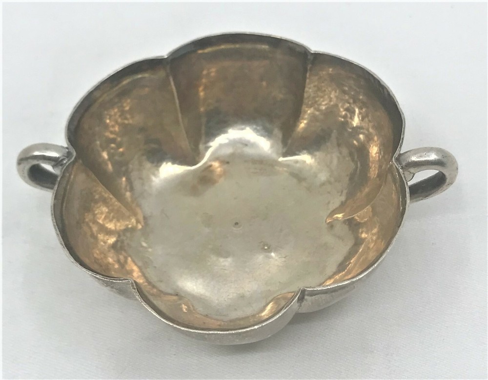 Antique Small Colonial Sterling Silver Hand Hammered Bowl Dish Container
