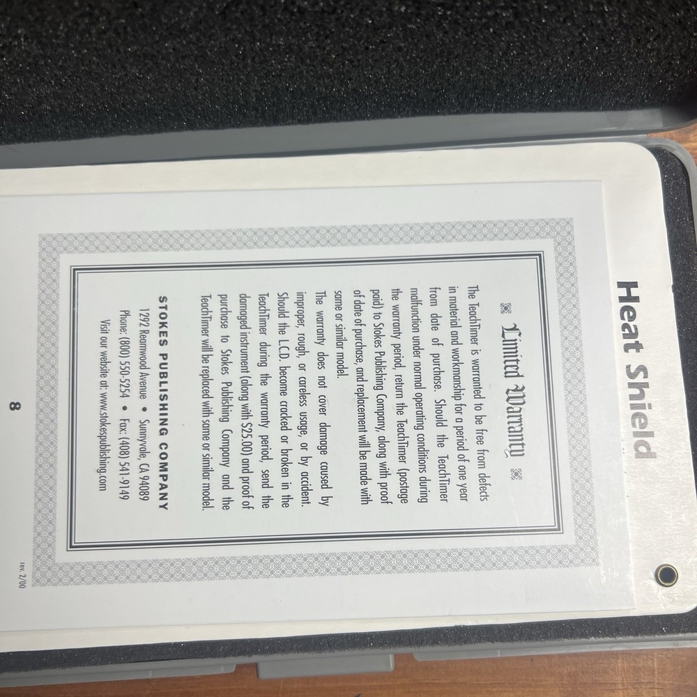 Stokes TeachTimer 229 Timer Clock Chronograph Overhead Projector READ DESC (2)