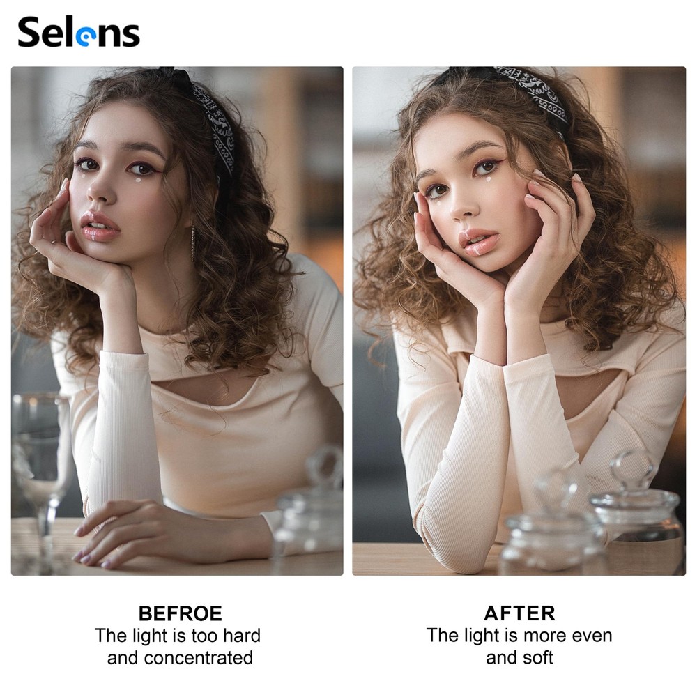 23.6x35.4in/60x90cm Oval Light Reflector Diffuser, Collapsible Soft Light Dif...