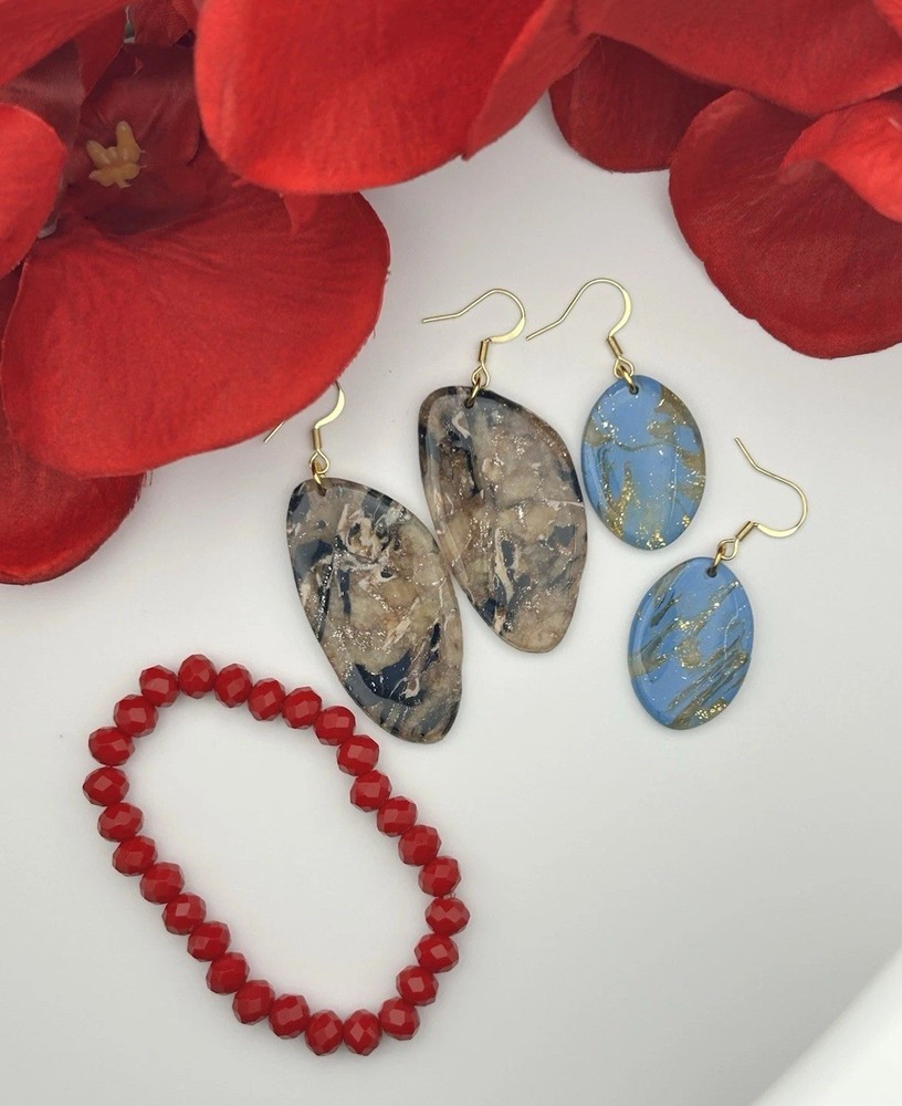 Handmade Earrings & Matching Bracelet