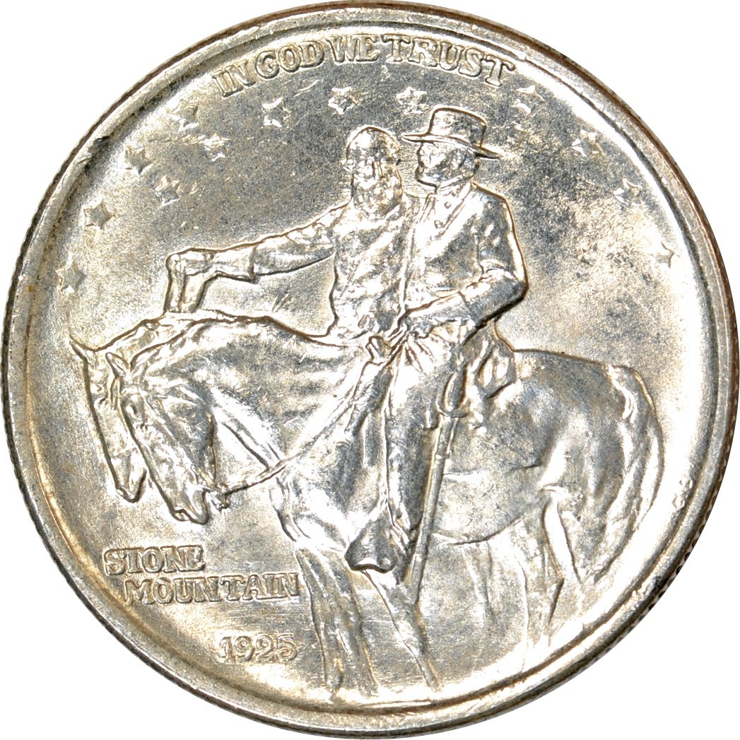 1925 50C Stone Mountain Silver Commemorative AU K19315