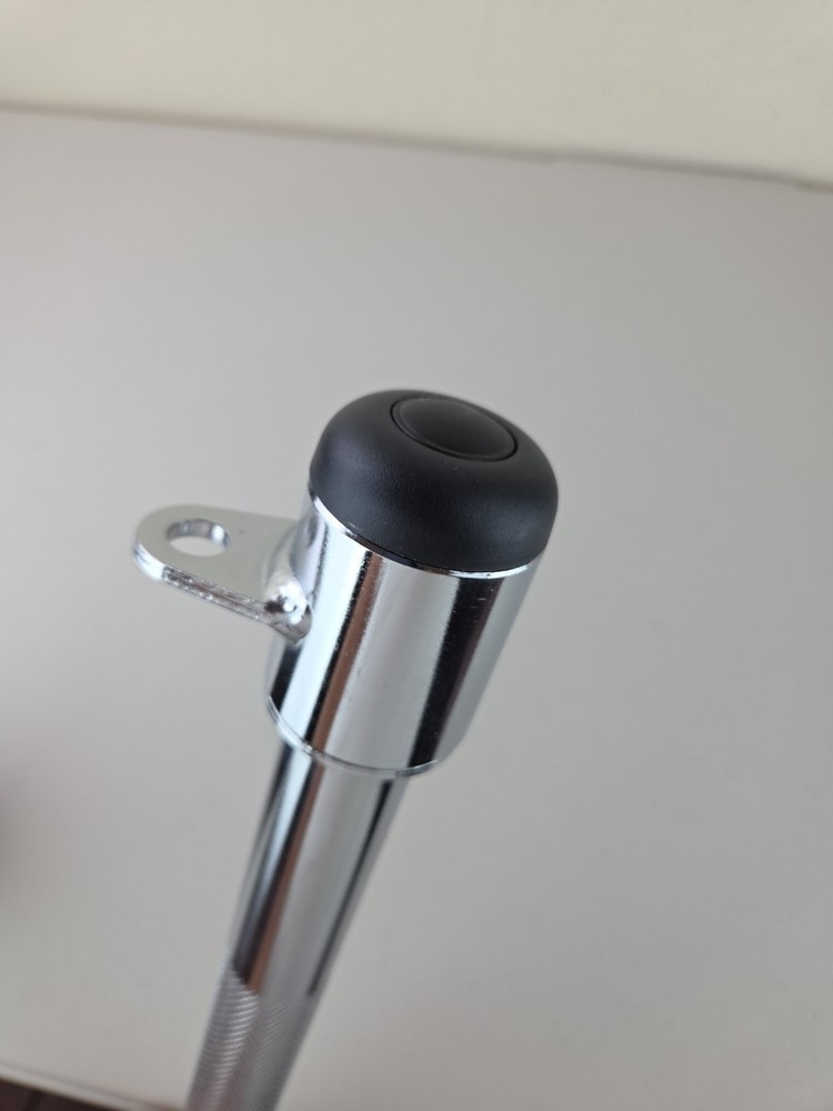 48" Straight Curl Lat Pull Down Bar with Revolving 2 Hook For Dual Pull Trainer