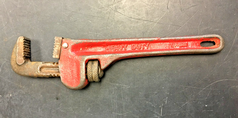 Heavy Duty Adjustable 8" Pipe Wrench Hand Tool Drop Forged