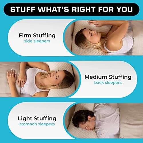 Bed Pillow for Sleeping | Shredded Memory Foam Pillows Adjustable Standard