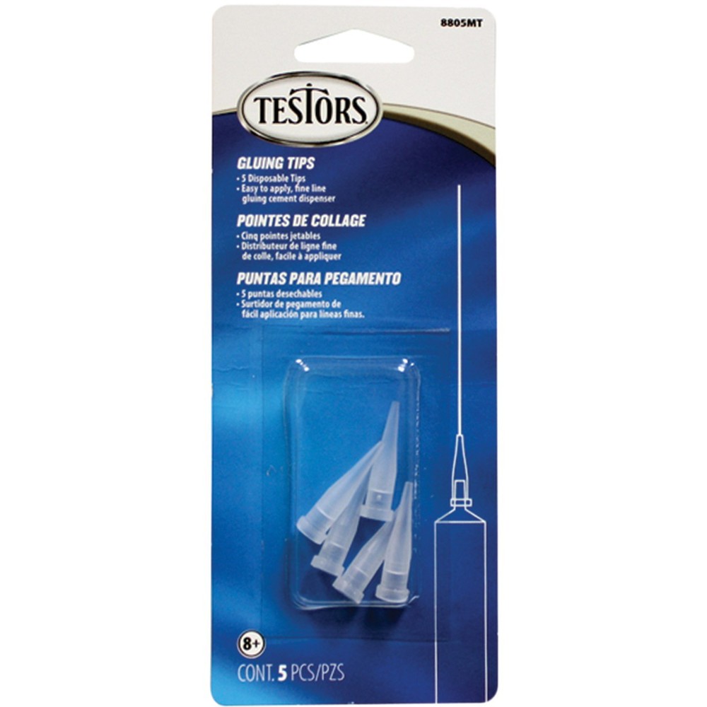 Testors Precision Glue Tips 5/Pkg for use with Testors Cement tubes