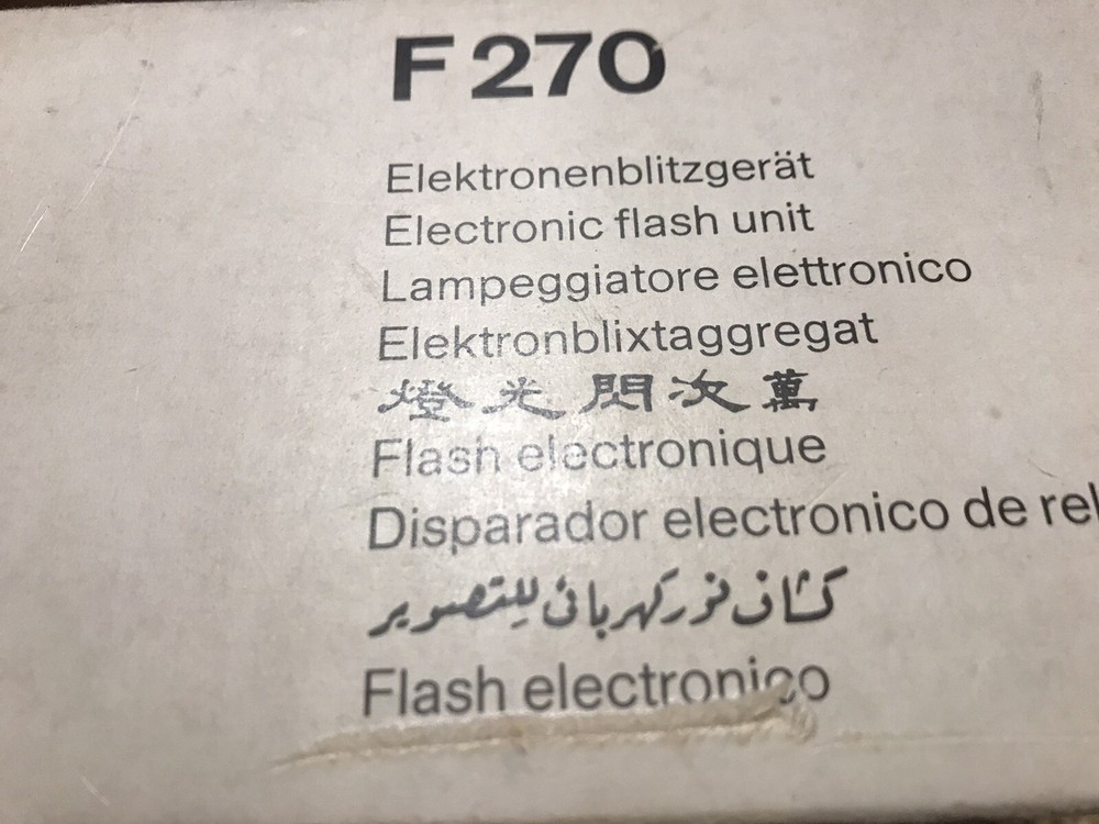 Vintage Braun Hobby F270 Electronic Flash Unit (Untested)