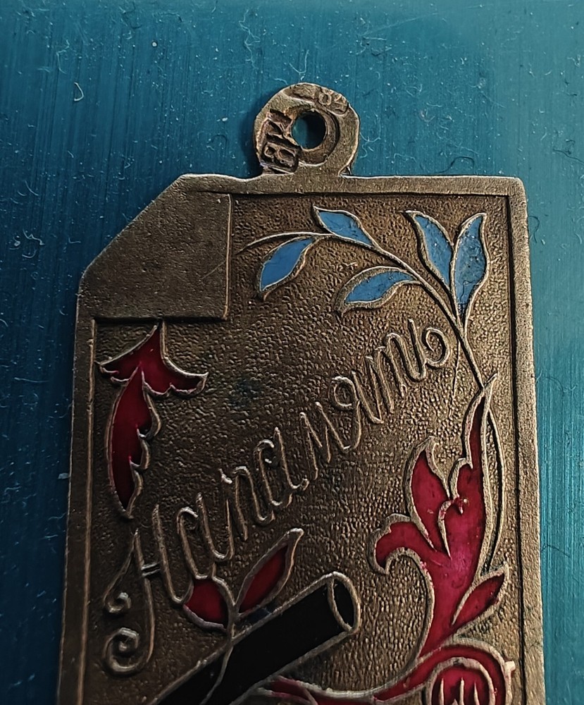 Russian silver 84 enamel pendant НАПАМЯТЬ