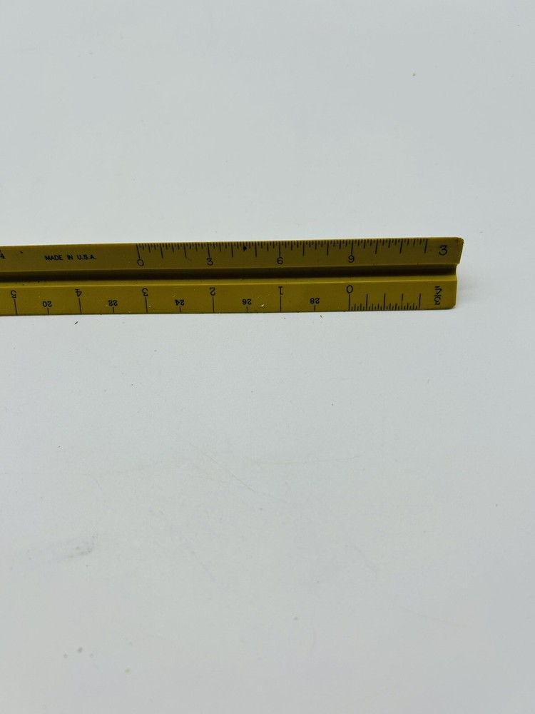 Vintage Architect Triangle 3 Sided Drafting Ruler Scale POST 1301P Made in USA