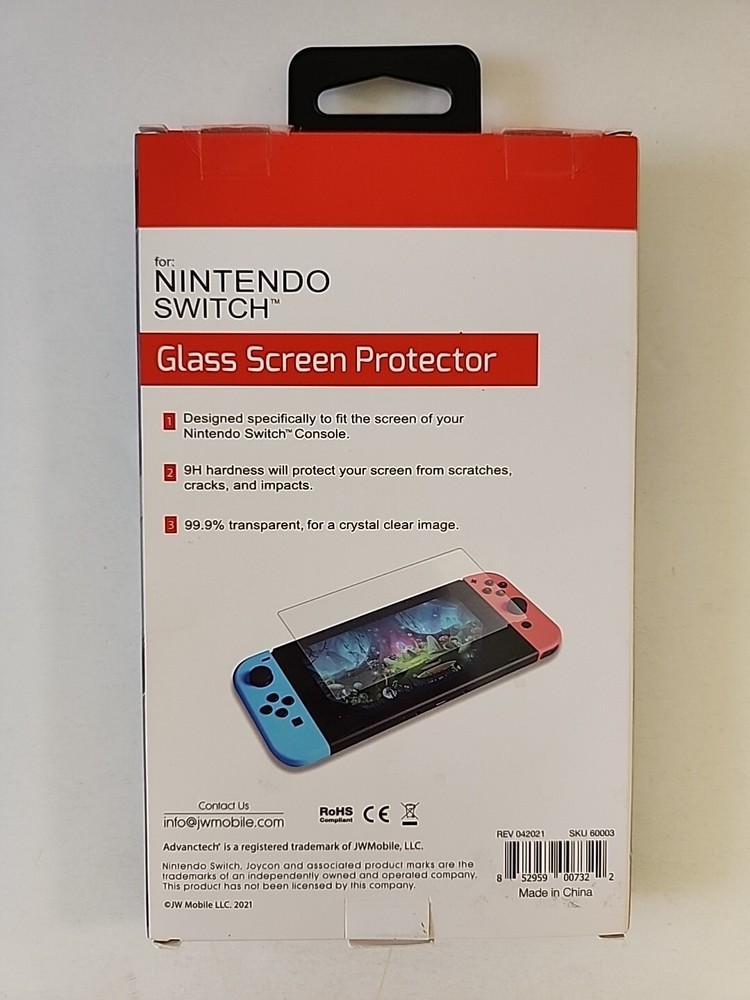 ADVANCTECH Nintendo Switch Glass Screen Protector OPEN BOX But UNUSED