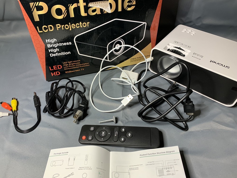 Portable LCD Projector PC PS5 HDMI USB
