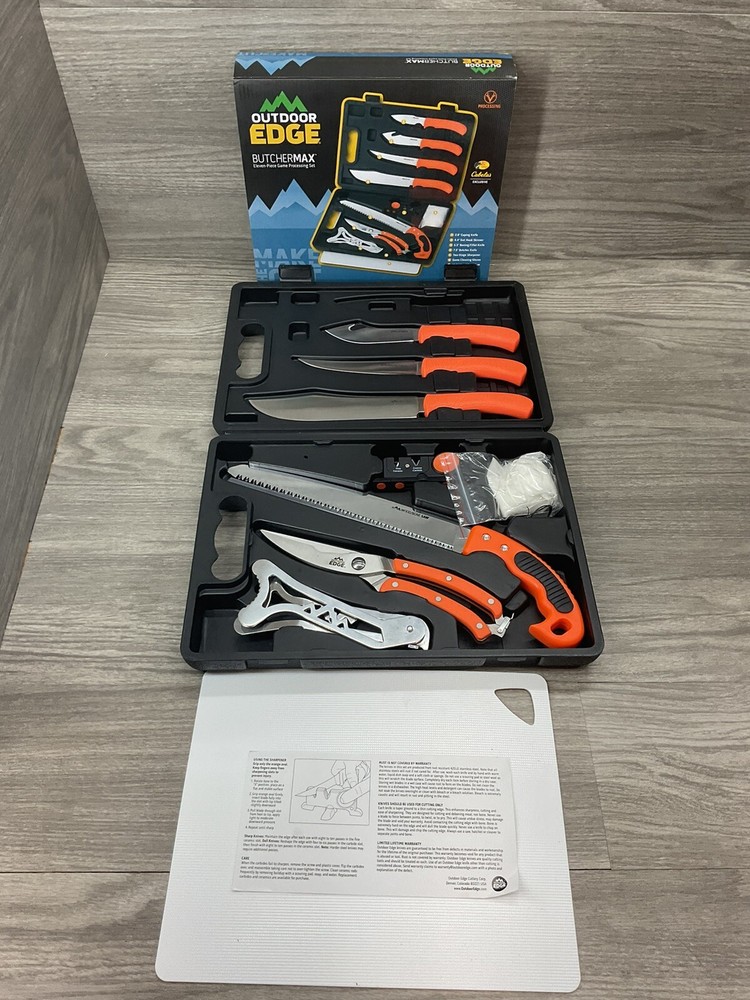 Outdoor Edge BM-11 Game Processing Set - Black/orange READ