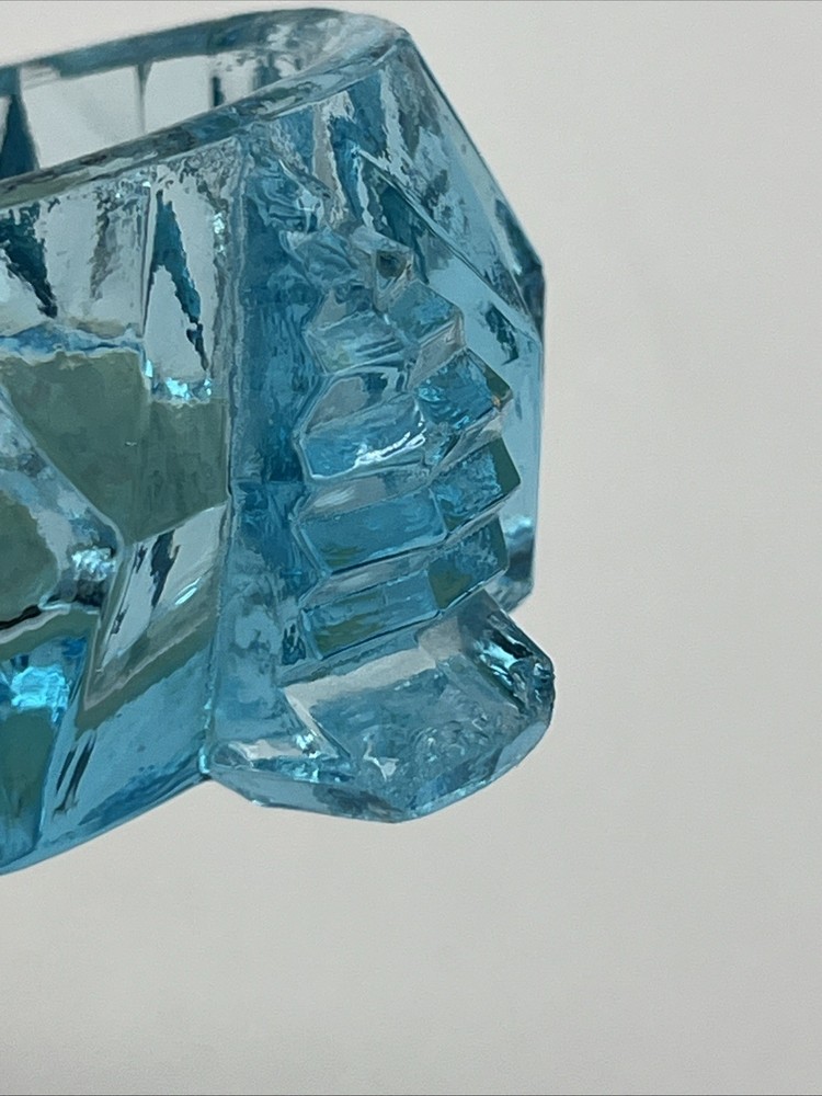 Sapphire Blue EAPG Open Master Salt Cellar 3" Antique