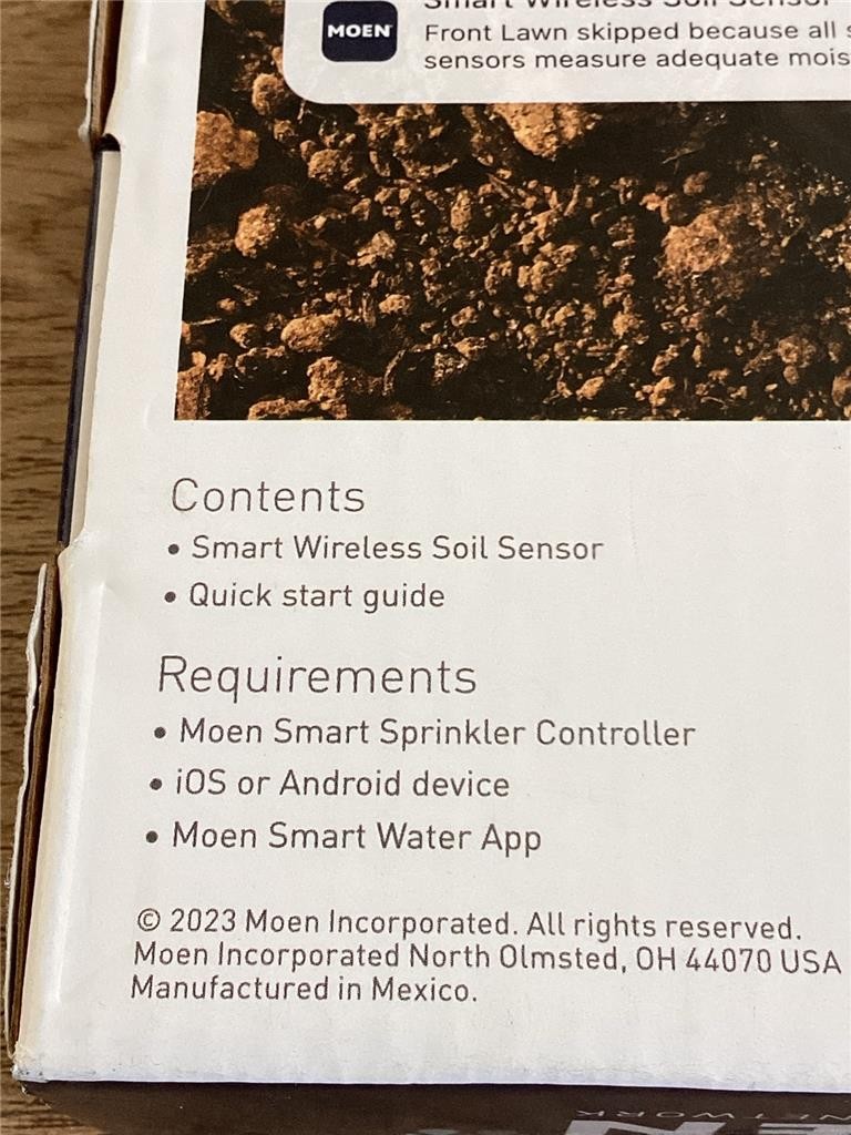 + MOEN Smart Wireless Soil Sensor WISNS002G1USA NEW