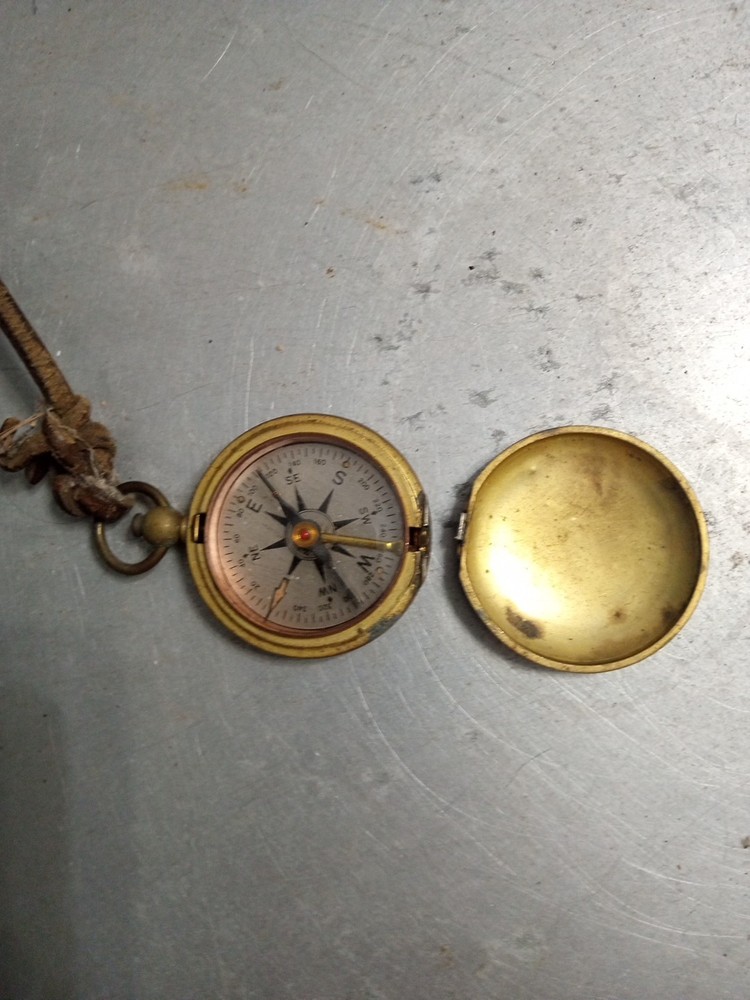 WW11 Brass Compass Well used
