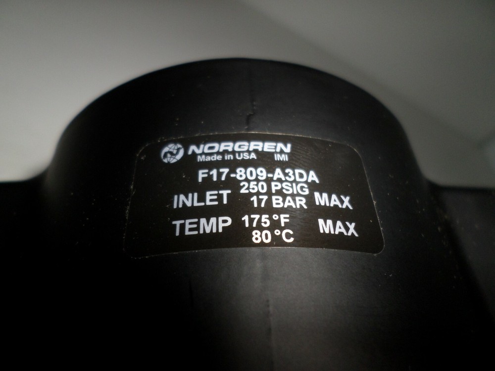 ⭐NEW⭐ Norgren F17-809-A3DA Pneumatic 1" Air Filter ⭐ MISSING BOTTOM PLUG ⭐ 🏁