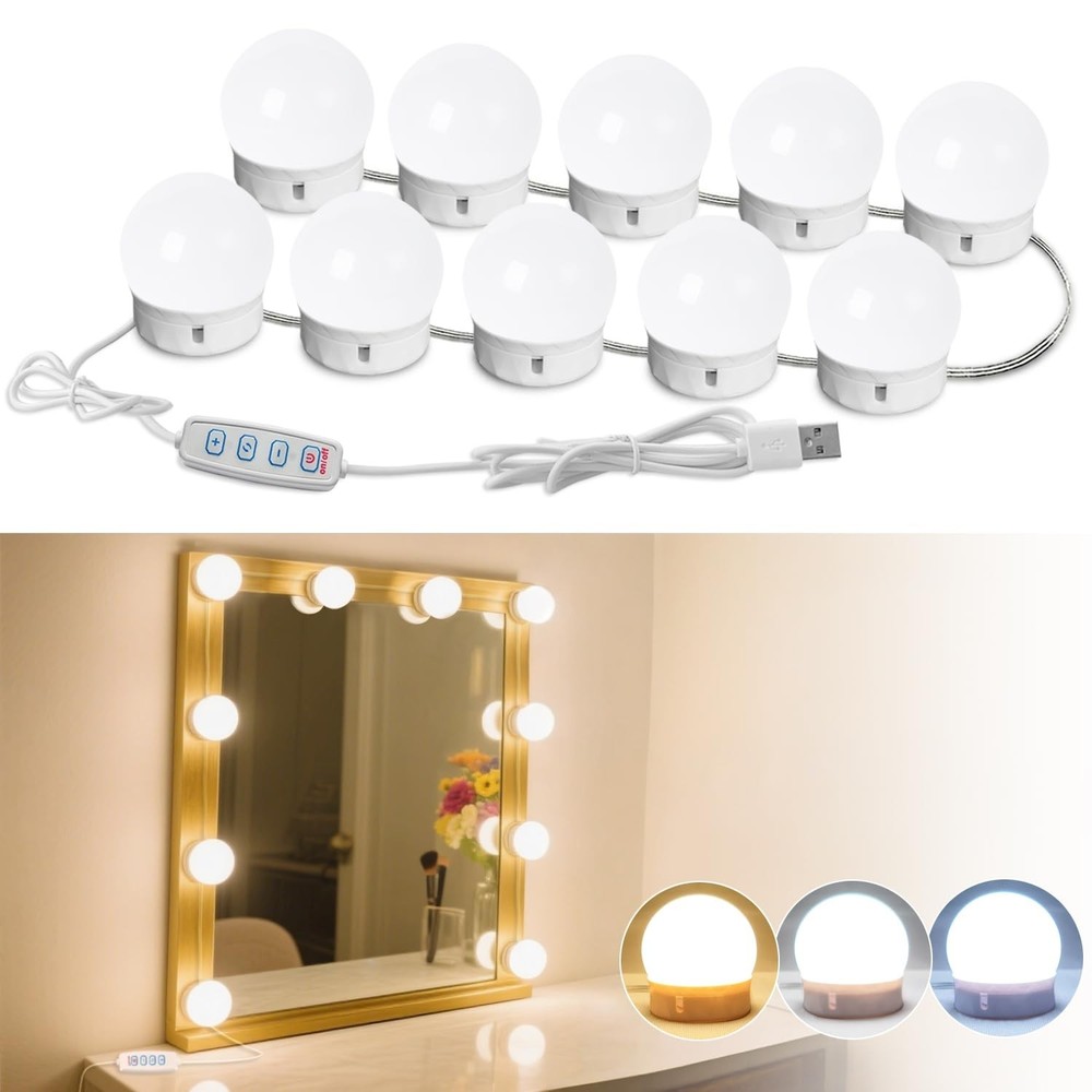 Led Vanity Mirror Lights,Vanity Lights for Makeup Dressing Mirror Lighting,10...