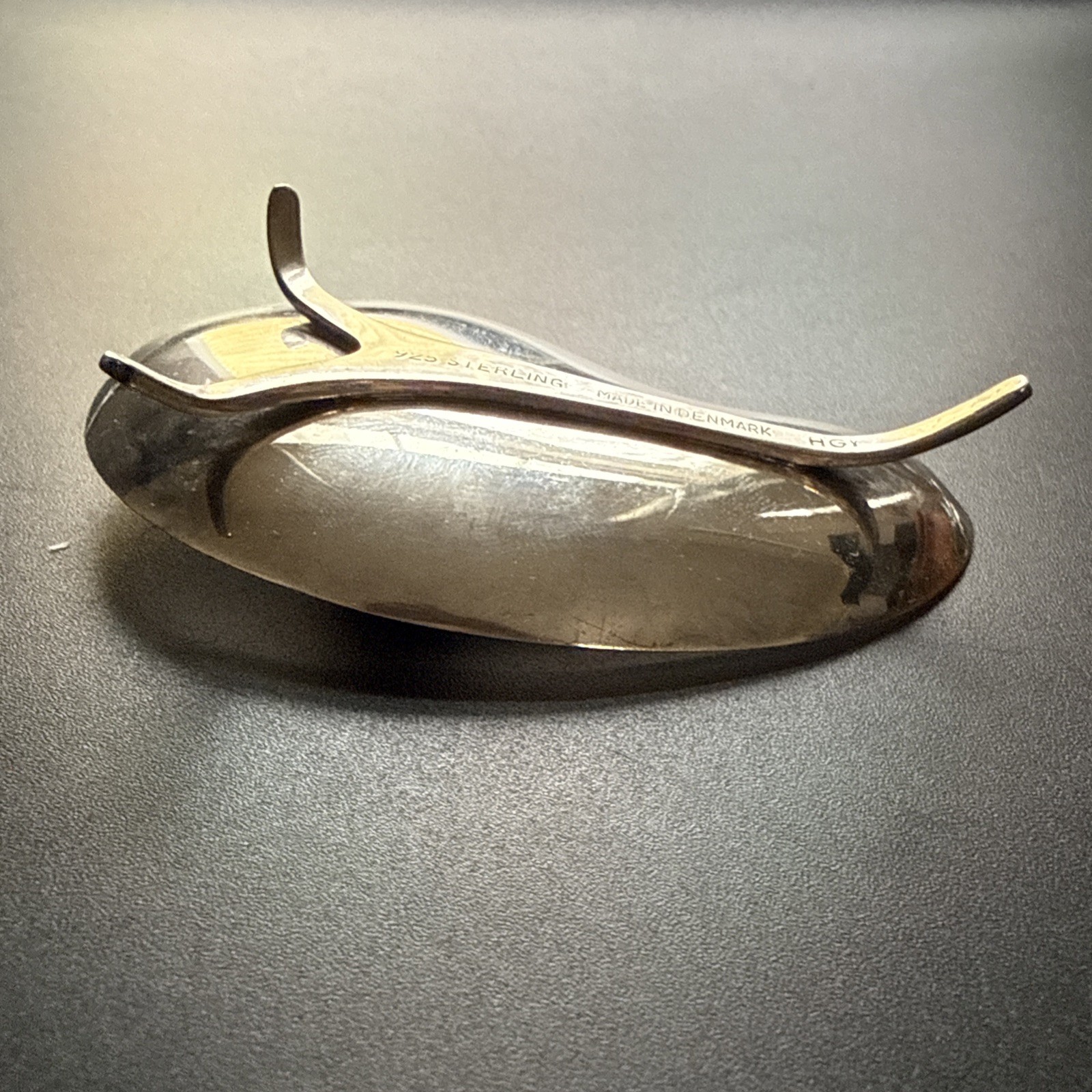 Mid Century Modern Sterling Silver Denmark Hugo Grun Candlestick Holders Pair