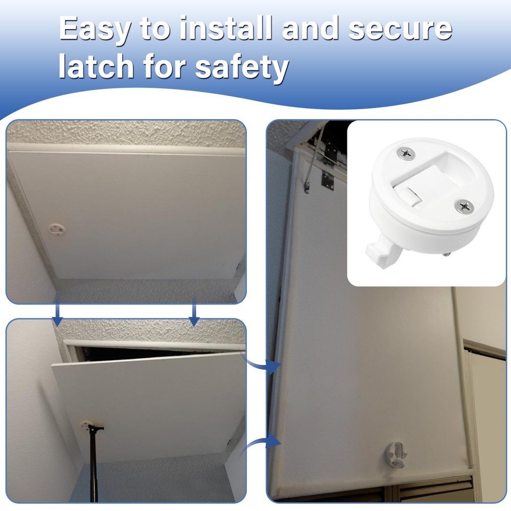 36-62 Telescoping Attic Ladder Latch Compatible with Werner White