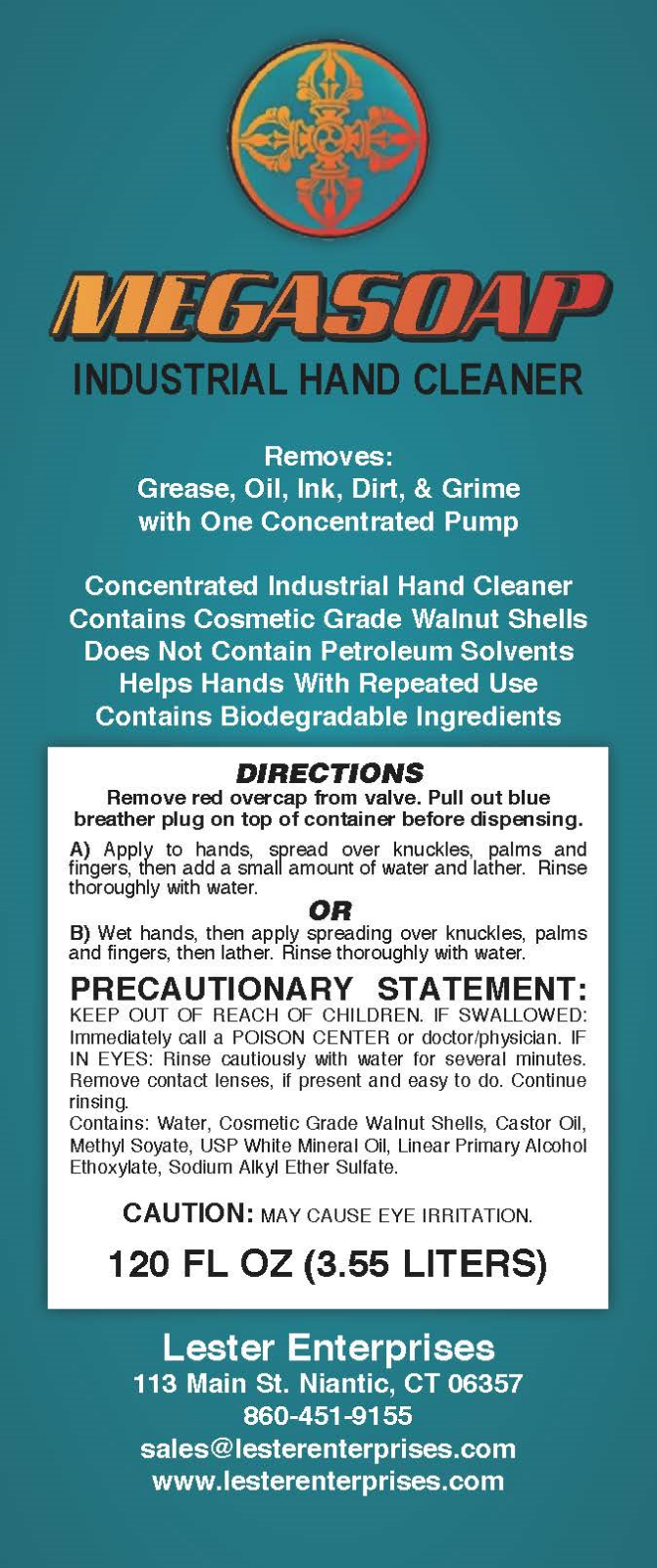 BEST WALNUT SHELL INDUSTRIAL HAND SOAP HAND CLEANER Case 4ea 120oz AND DISPENSER