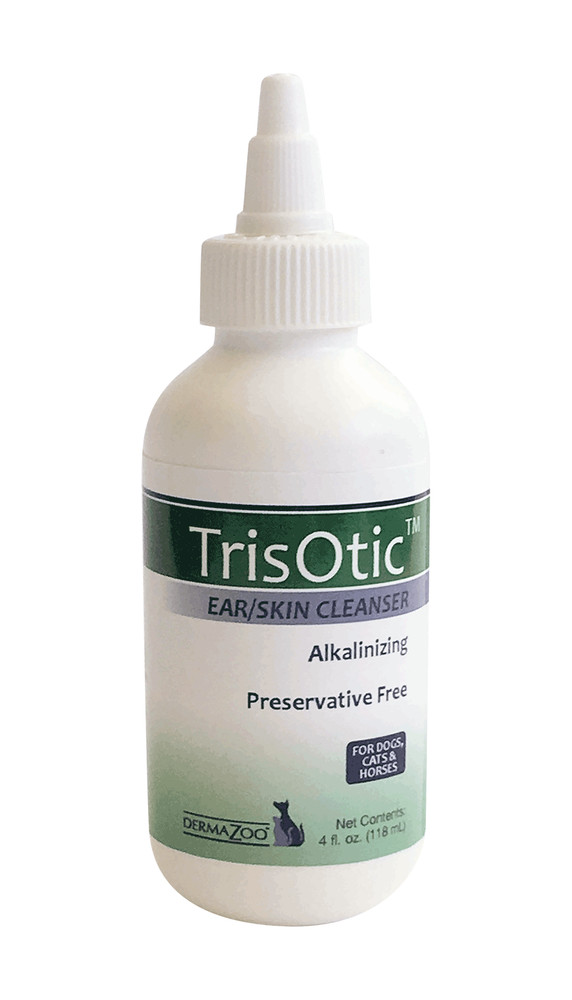 DermaZoo TrisOtic 4oz Bottle With TrisEDTA Ear Cleaner