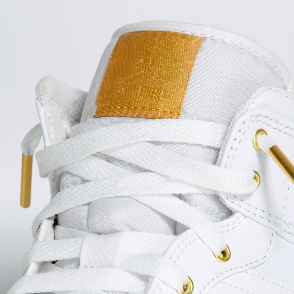 Custom Jordan 1 Mid White & Gold (MENS)