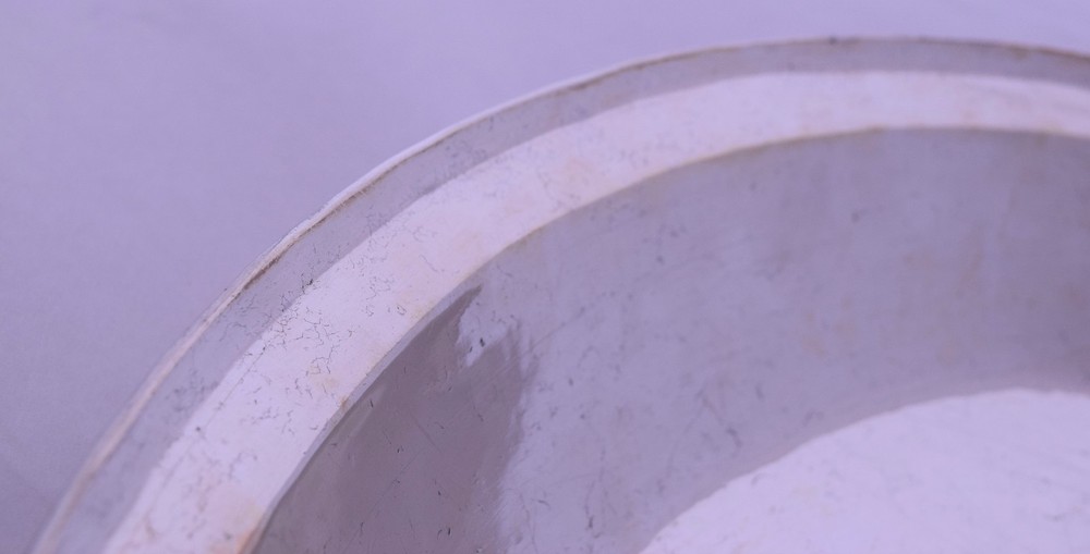 Large 18th Century Spanish Colonial solid Silver Deep Dish bowl antique handmade