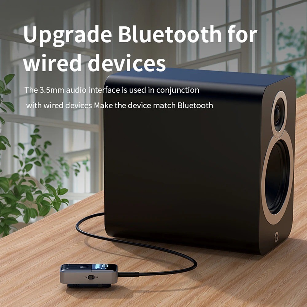 Bluetooth 5.4 Audio Adapter With Mic Receiver Transmitter 2 in 1 Stereo Music