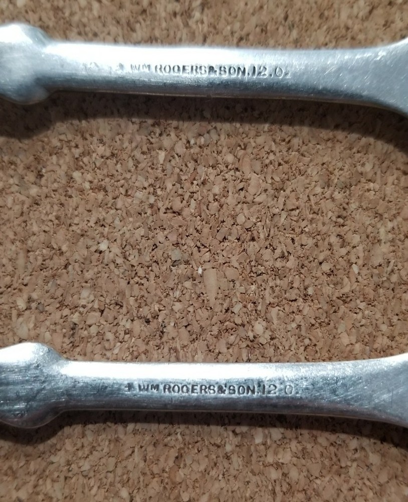 2 WM. Rogers & Son Silverplate Spoons "12oz"