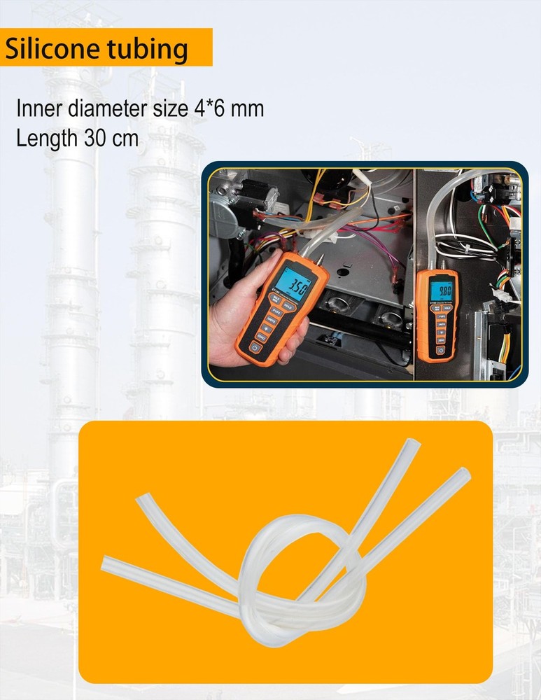 ZIBOO JL3MN Manometer Probe Kit, Compatible with Klein Tools ET180 Digital Ma...