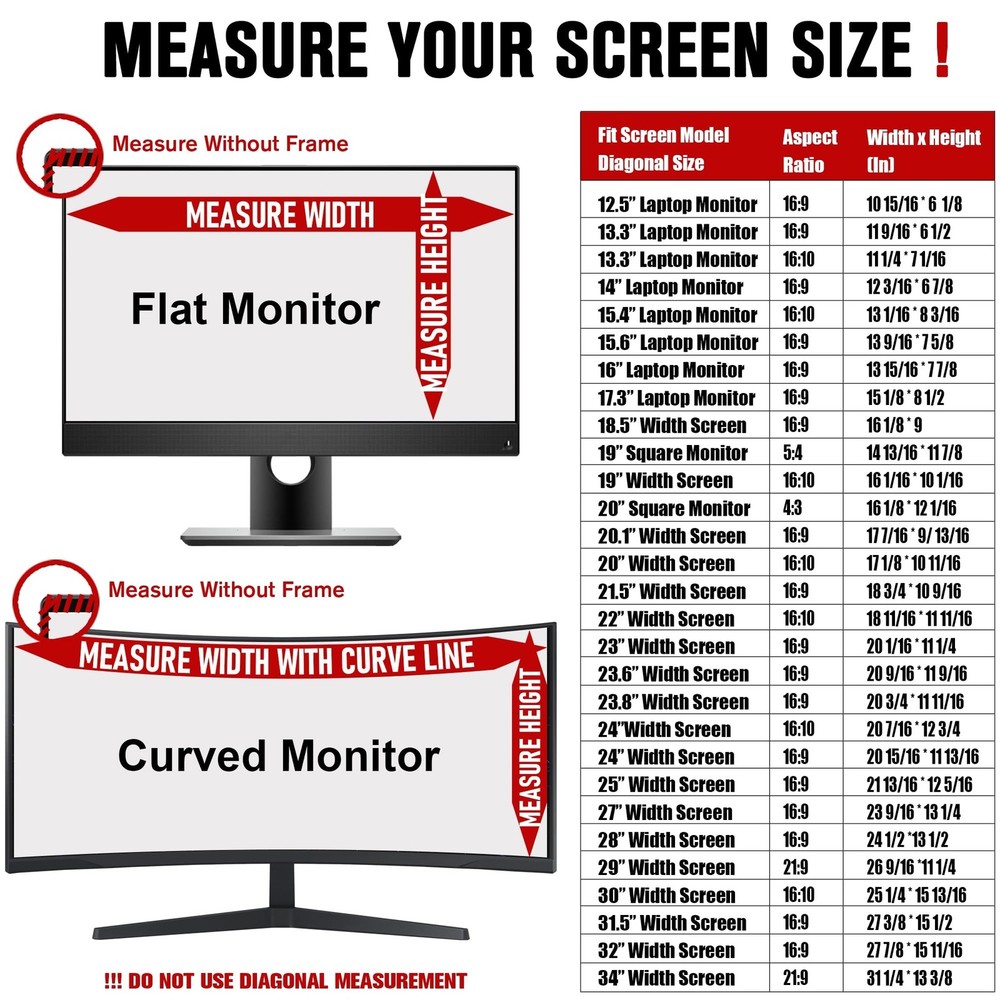 ZYY 34 Inch(diagonal) Computer Privacy Screen Filter (31 1/4 × 13 3/8) With