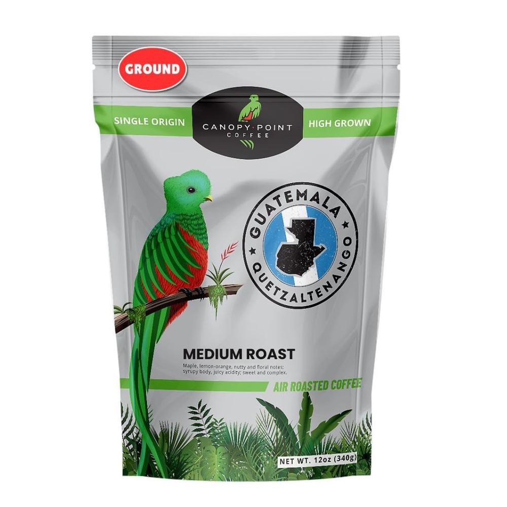 Canopy Point Coffee, Guatemala Medium Roast, Ground Coffee, 12oz