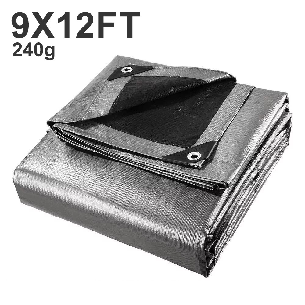Heavy Duty Tarp 18 mil Finished Size Waterproof Tarpaulin Cover w/ Grommets