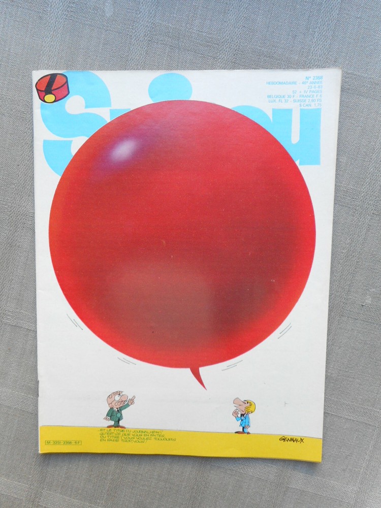 Spirou Weekly No. 2358 1983 TBE With Supplement