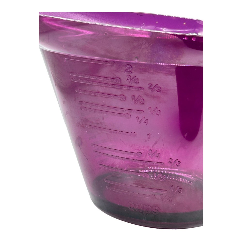Tupperware Micro Pitchers Set 2 Measuring Cups Purple #5100 5101 Microwaveable