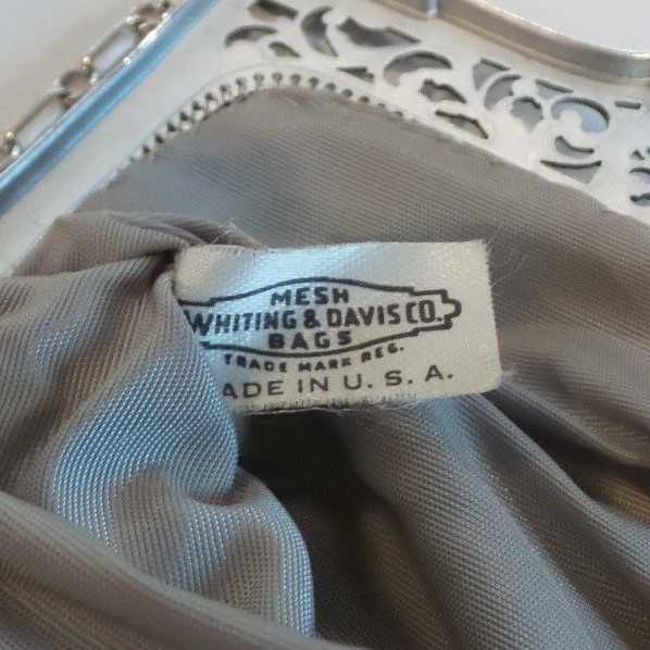 Vintage Whiting & Davis Silver 10" Mesh Handbag, c. 1900