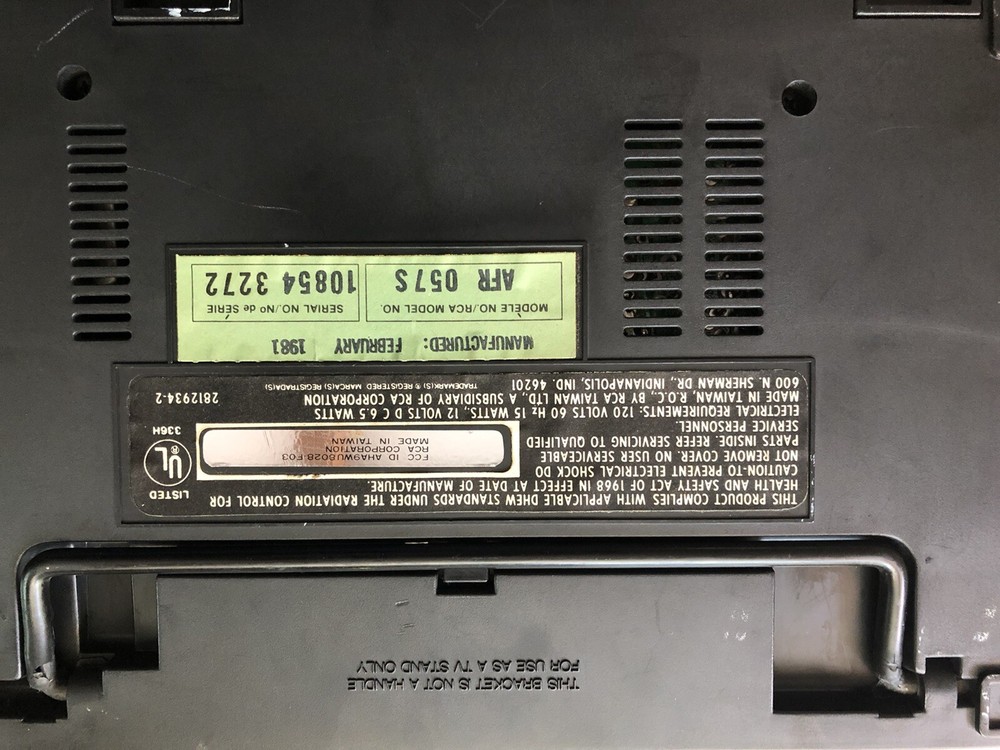 RCA AC.DC BATTERY Model No AFR 057S