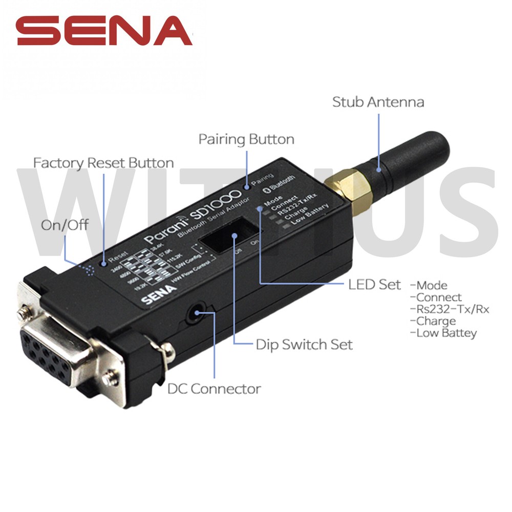 SENA Parani SD1000-00 Wireless Class1 Type Serial Adapter / 2-3 day Fedex